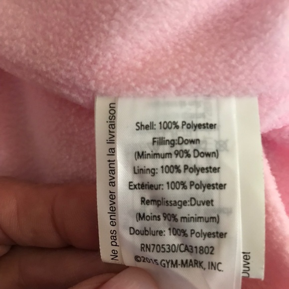 DOWN QUILTED JACKET 6-12  months BABY GIRL detachable hood worn once - Picture 7 of 10